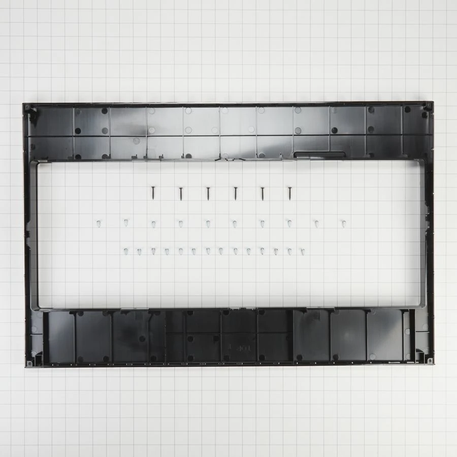 Built-in Low Profile Microwave Standard Trim Kit With Pocket Handle, Stainless Steel, Fits Cut-out Height 17-1/2" view 2