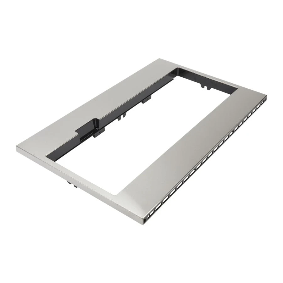 Built-in Low Profile Microwave Standard Trim Kit With Pocket Handle, Stainless Steel, Fits Cut-out Height 17-1/2" view 3