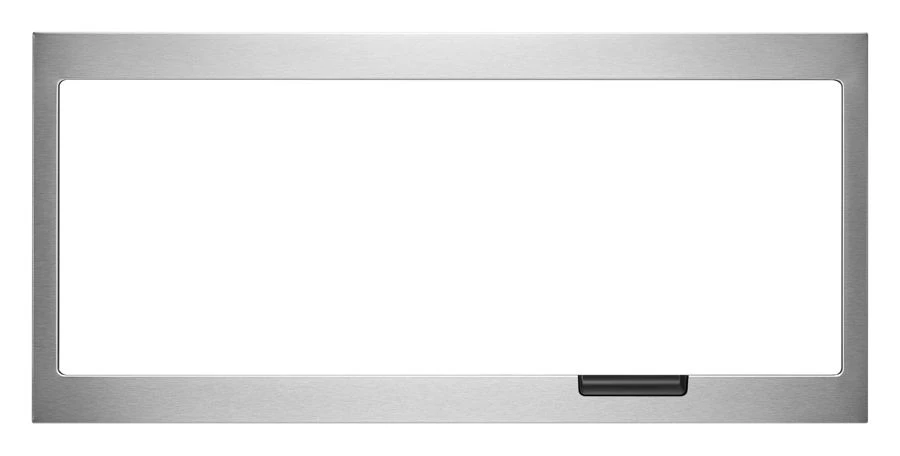 Built-In Low Profile Microwave Slim Trim Kit with Pocket Handle, Stainless Steel, fits cut-out height 12" W11451314