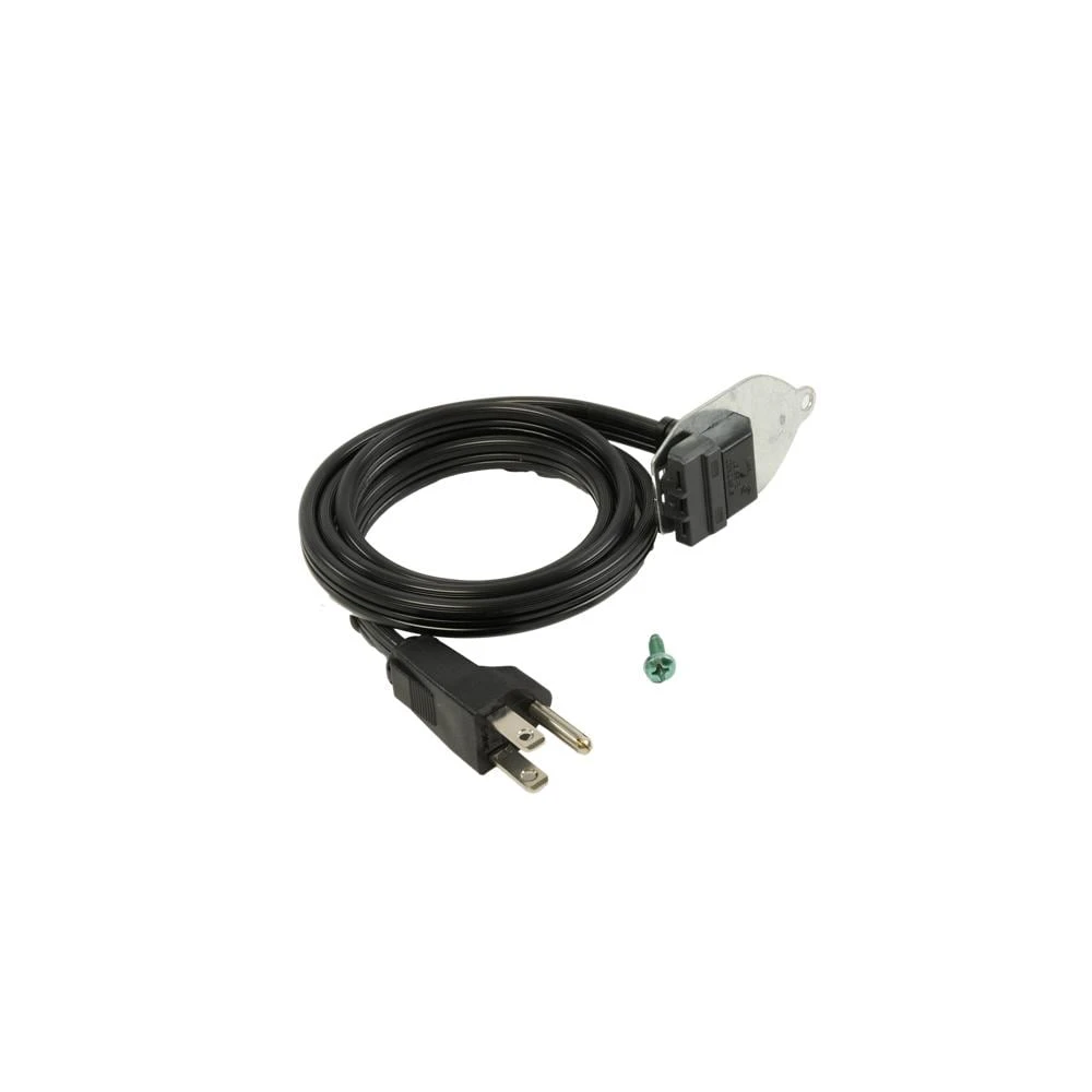 Garbage Disposal Power Cord with 3' power cord, 120-volt, 3-wire, and straight angle 3-prong plug W11740449
