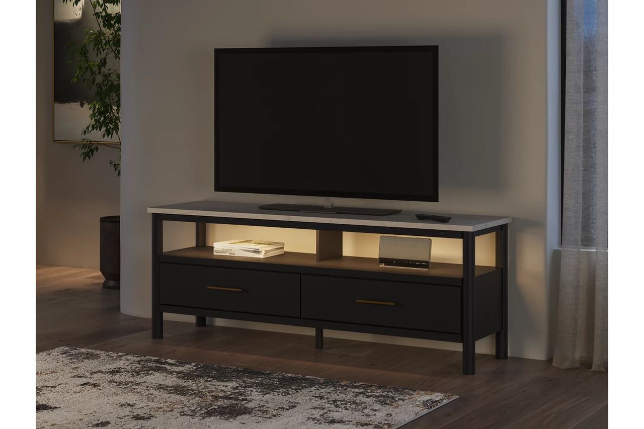 Cadmori 72 Inch TV Stand In Black/White W261668