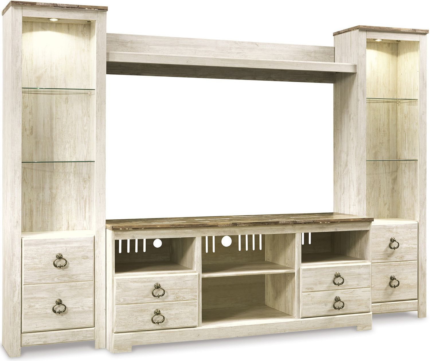 Willowton Whitewash Large TV Stand W26768