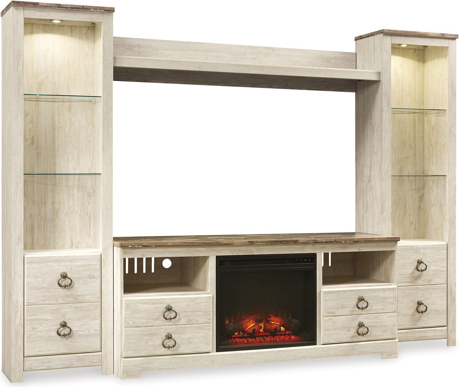 Willowton Whitewash Large TV Stand W26768