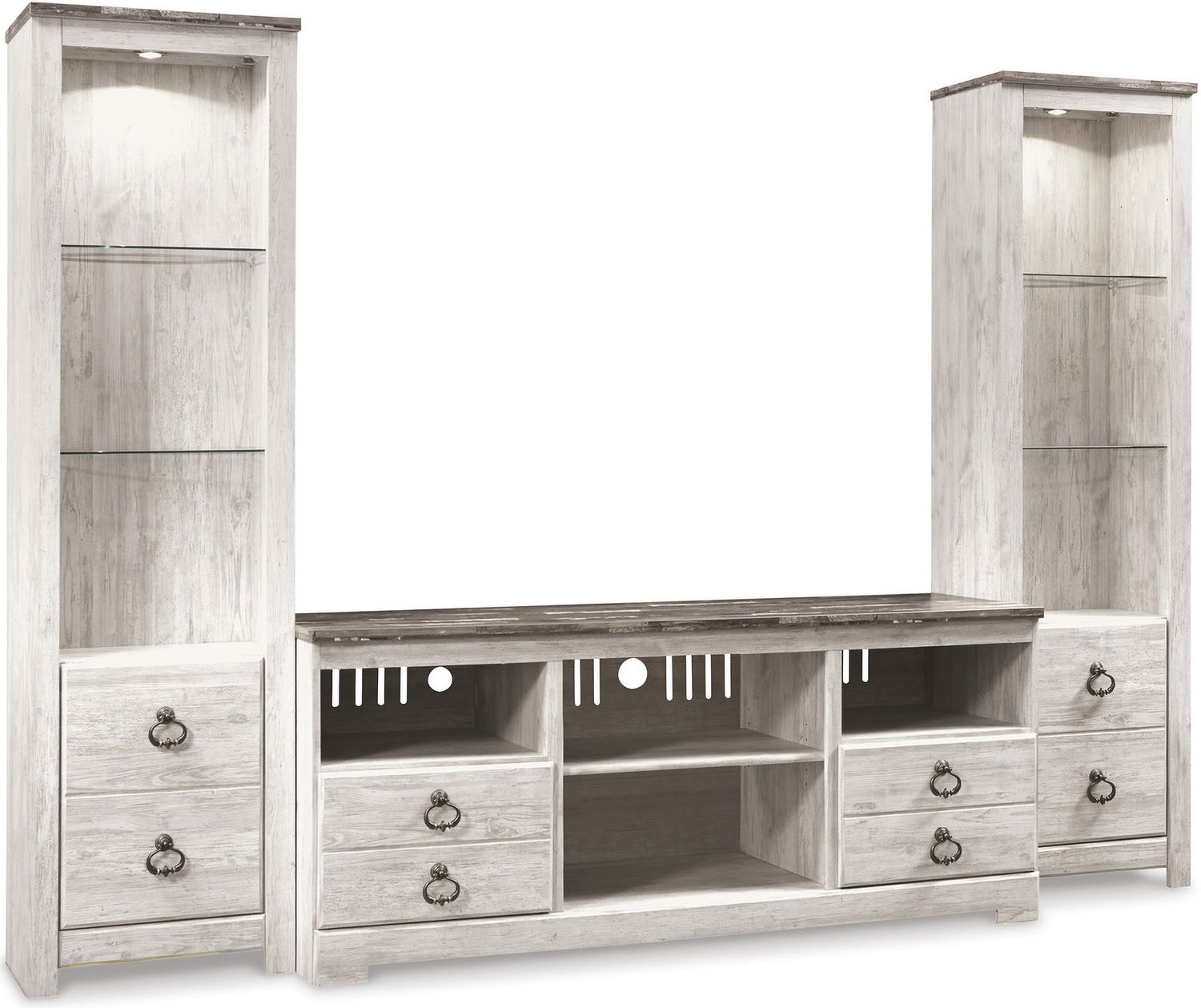 Willowton Whitewash Large TV Stand W26768