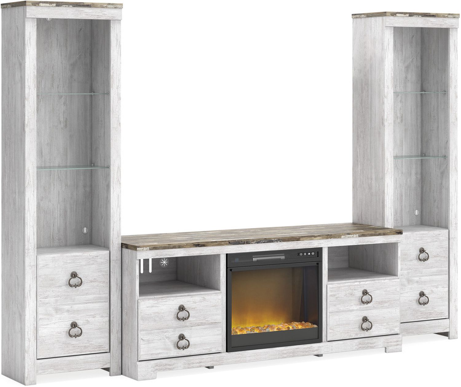 Willowton Whitewash Large TV Stand W26768