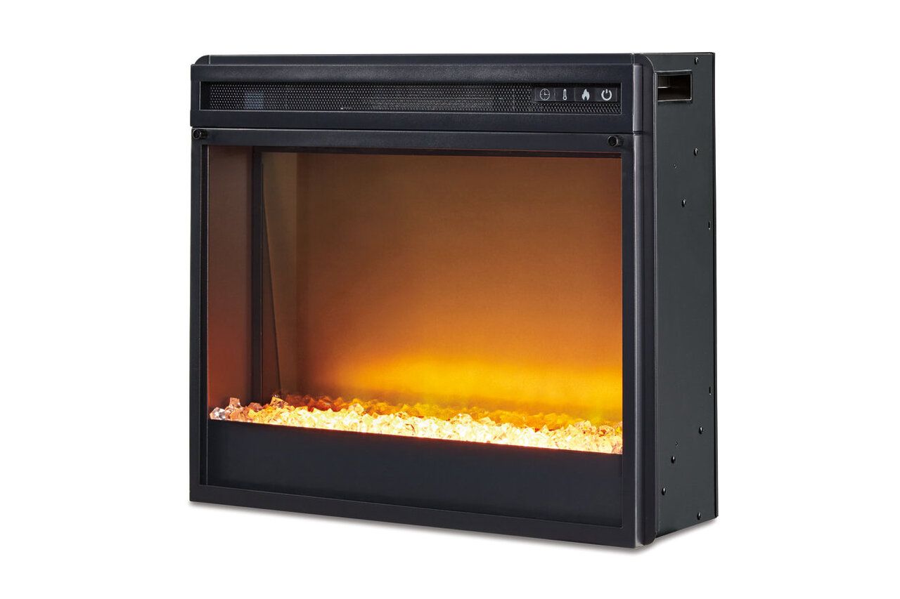 Willowton 64 Inch TV Stand with Electric Fireplace In Washed White W267W10