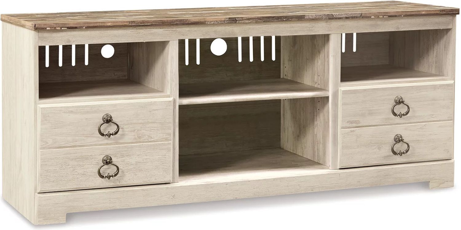 Willowton 3-Piece Entertainment Center In White Wash W267W16