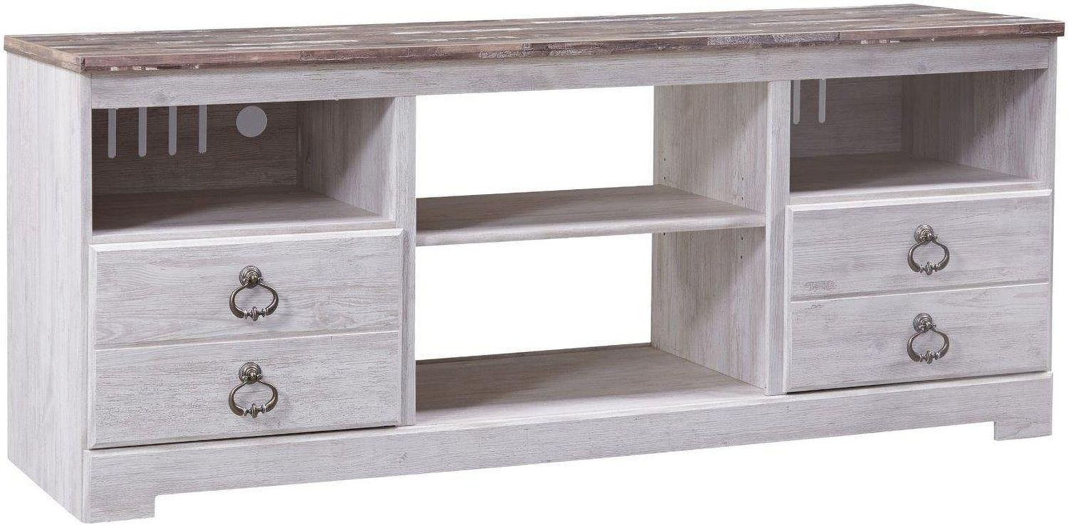 Willowton Whitewash Entertainment Wall W267W3
