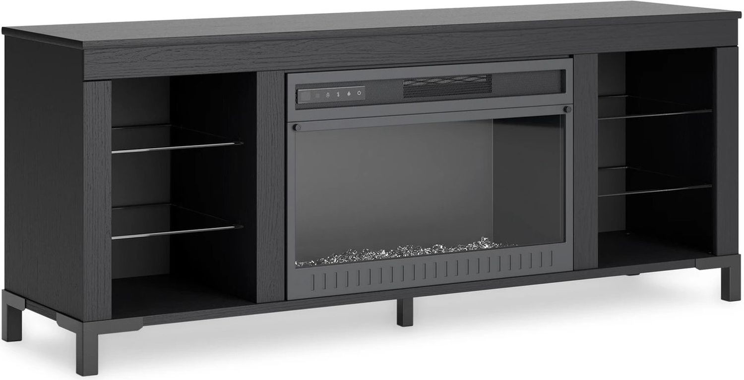 Cayberry 60 Inch TV Stand with Electric Fireplace In Black W2721168