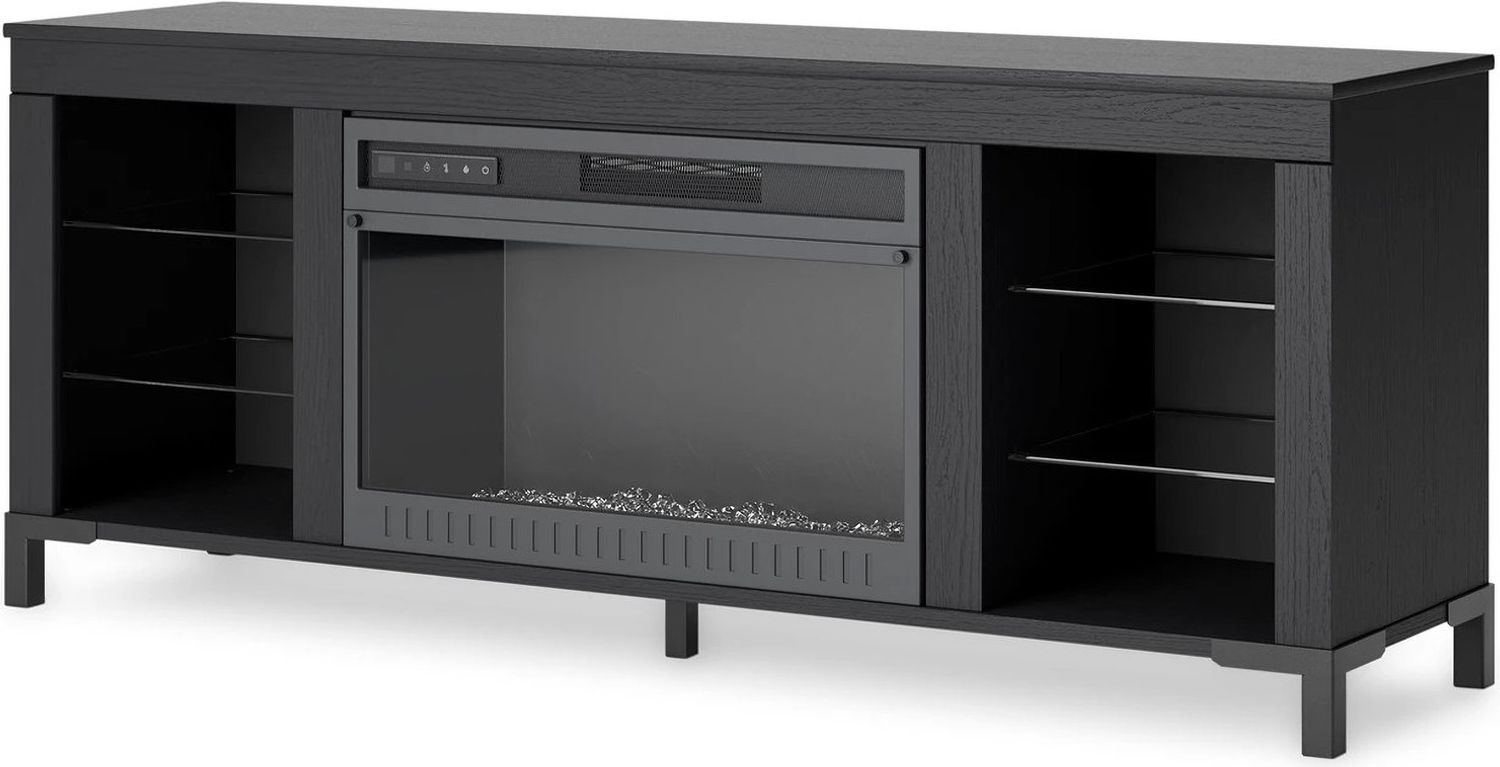 Cayberry 60 Inch TV Stand with Electric Fireplace In Black W2721168