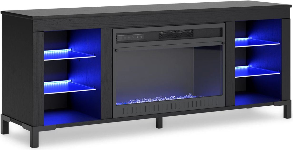 Cayberry 60 Inch TV Stand with Electric Fireplace In Black W2721168