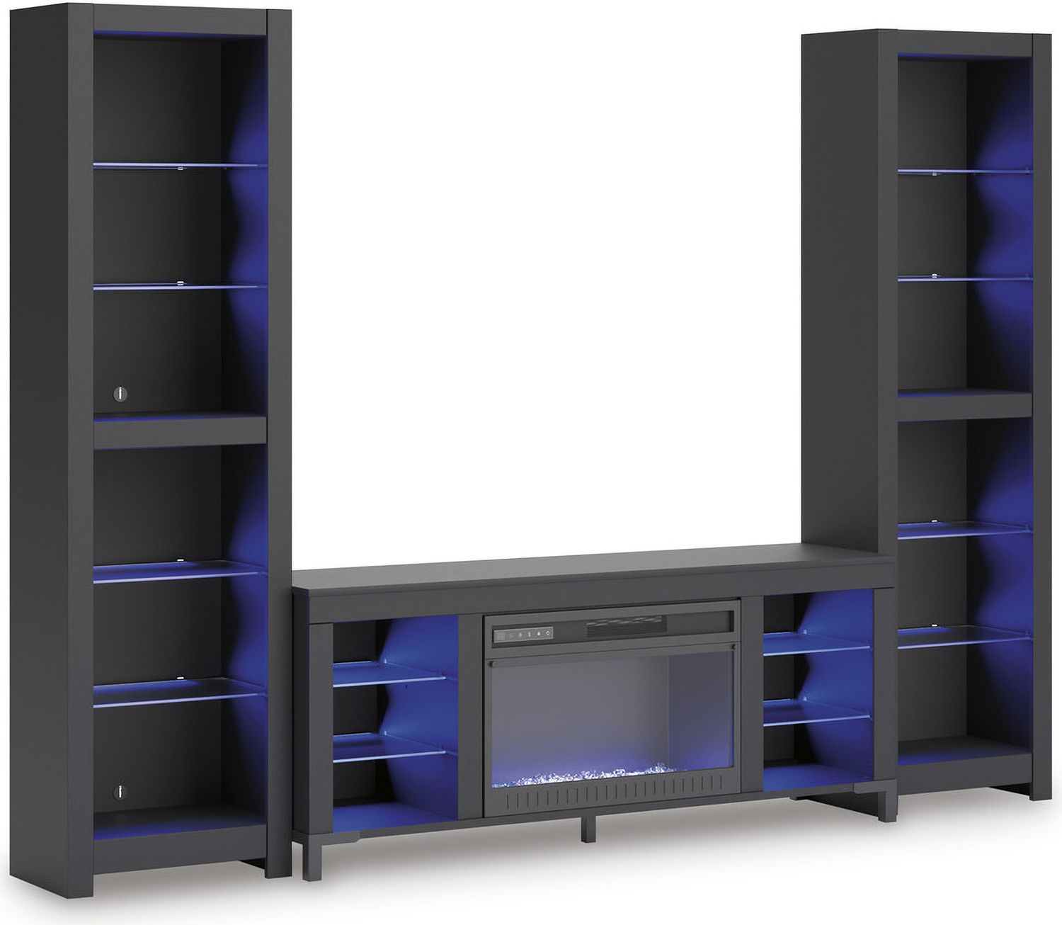 Cayberry 60 Inch TV Stand with Electric Fireplace In Black W2721168