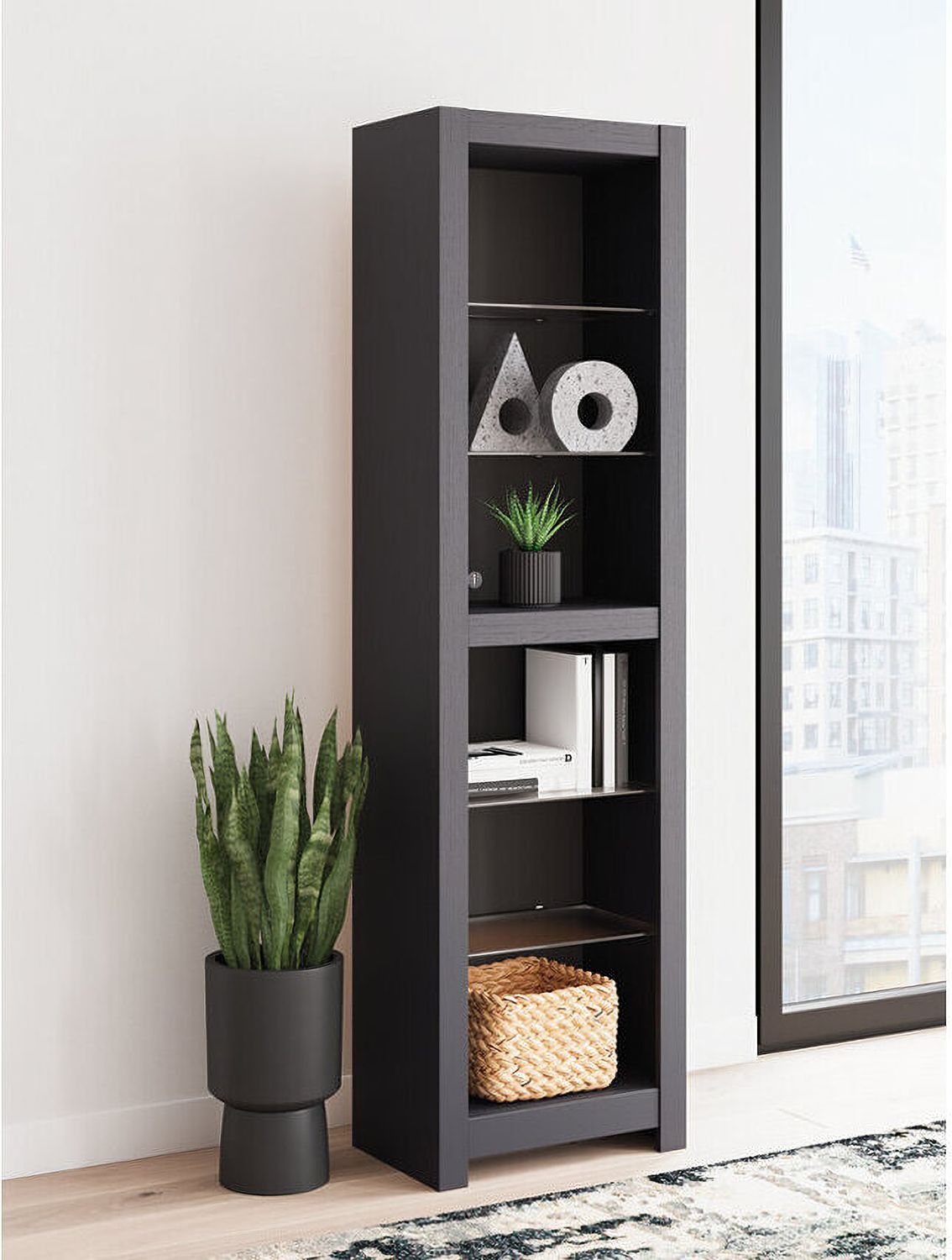 Cayberry 3-Piece Entertainment Center with Electric Fireplace In Black W2721W2