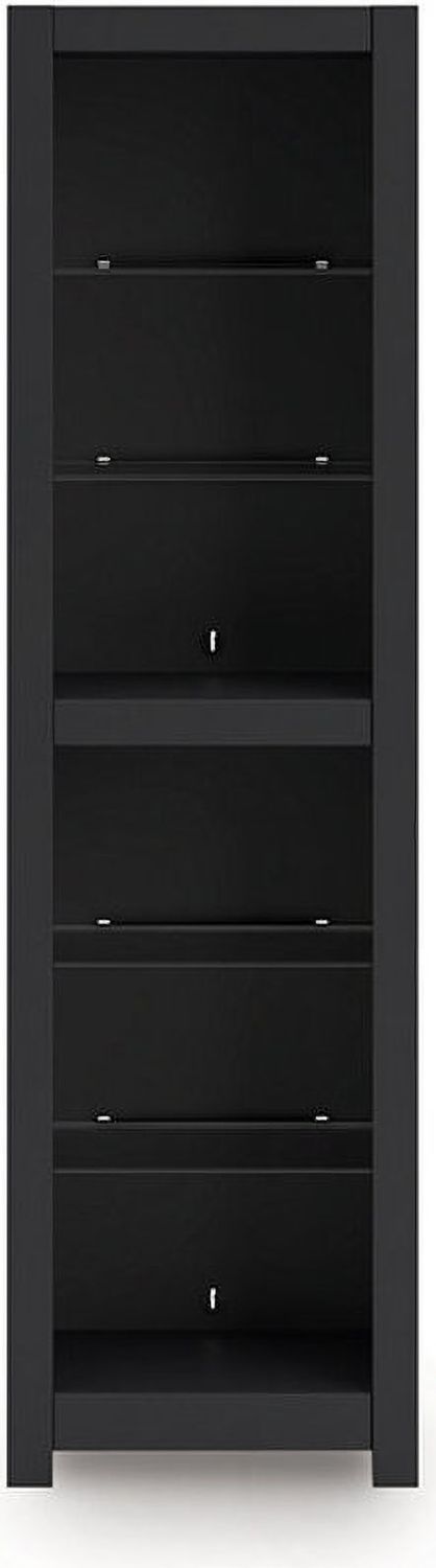 Cayberry 3-Piece Entertainment Center with Electric Fireplace In Black W2721W2