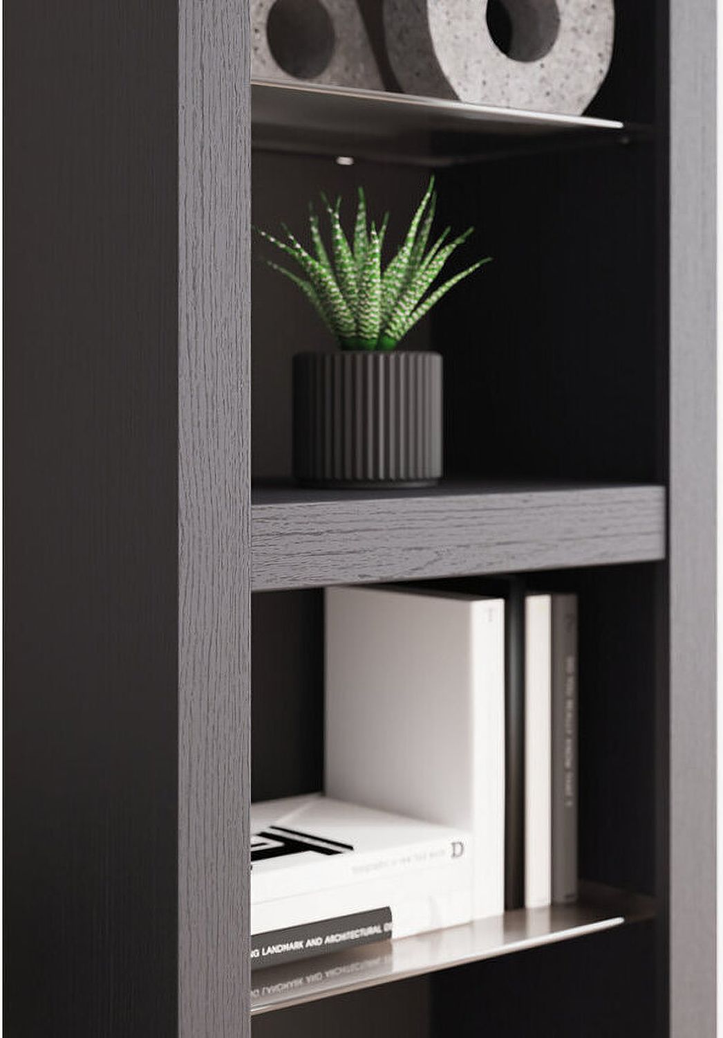 Cayberry 3-Piece Entertainment Center with Electric Fireplace In Black W2721W2