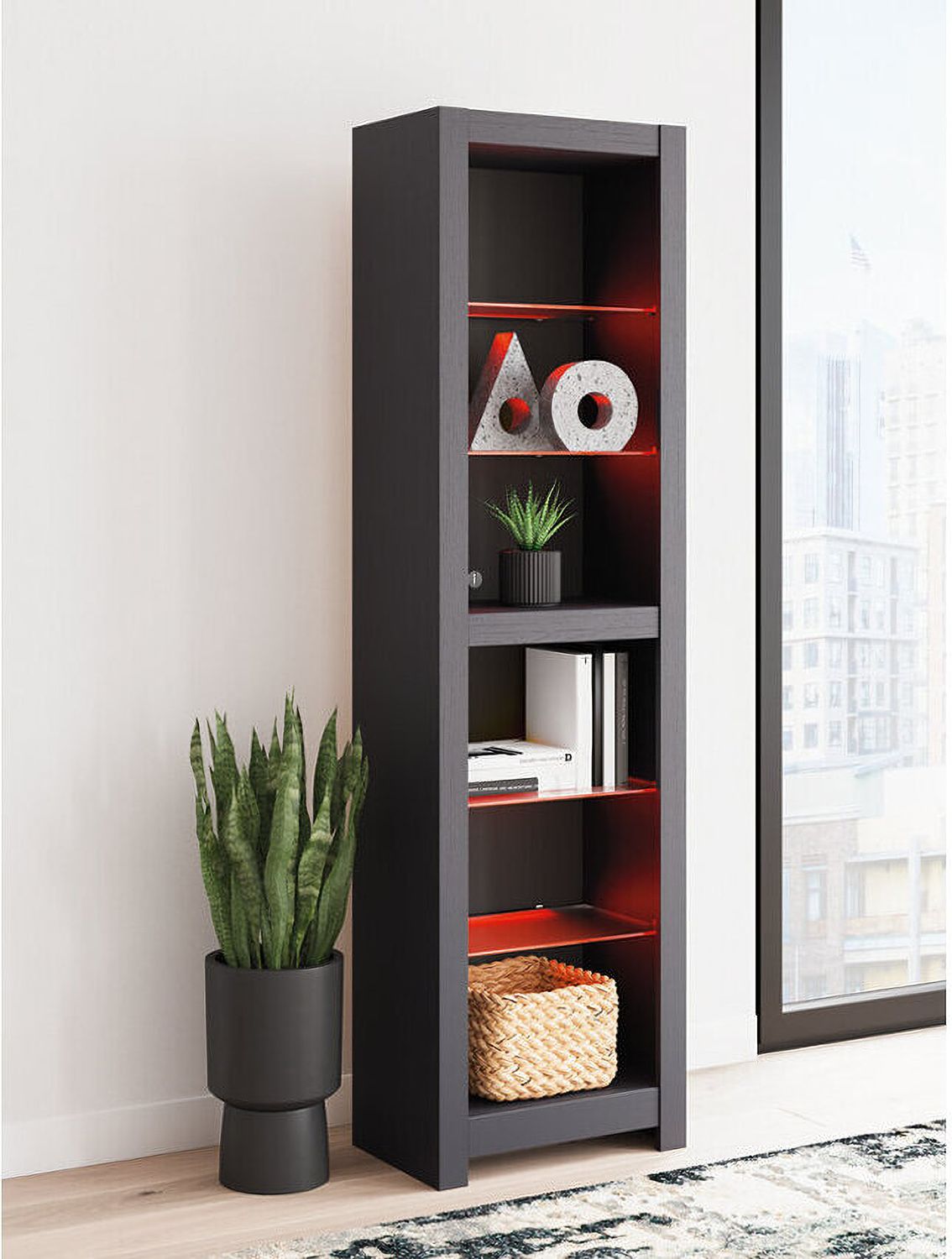 Cayberry 3-Piece Entertainment Center with Electric Fireplace In Black W2721W2