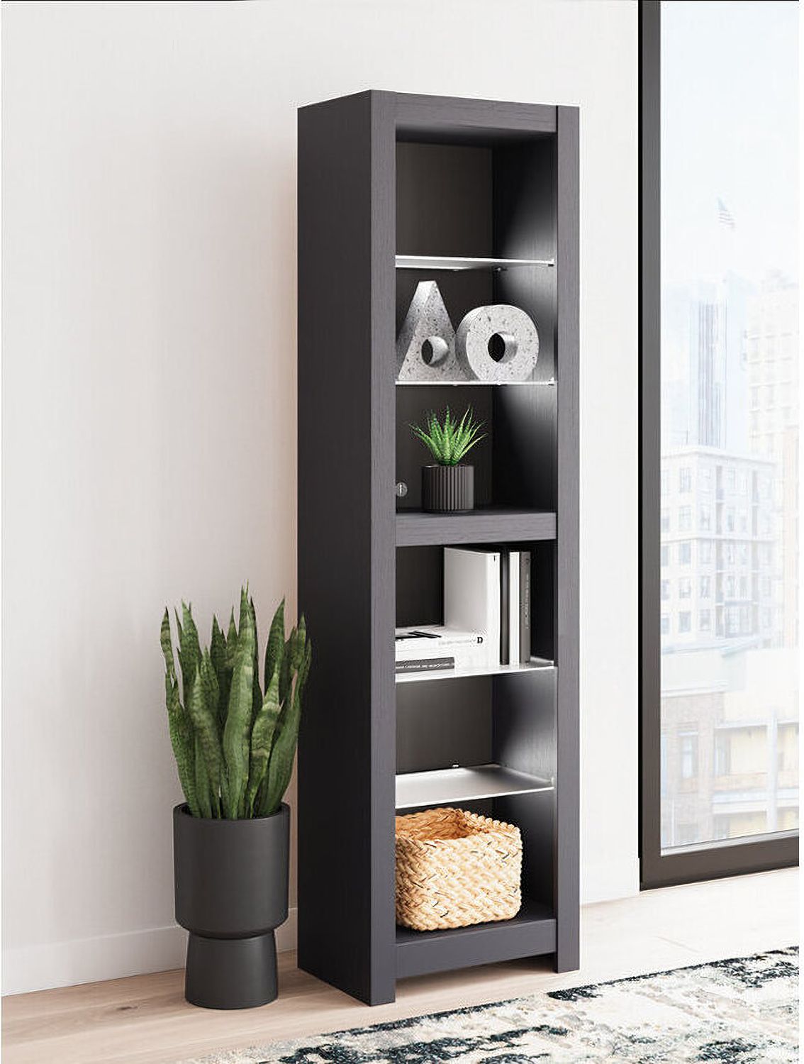 Cayberry 3-Piece Entertainment Center with Electric Fireplace In Black W2721W2