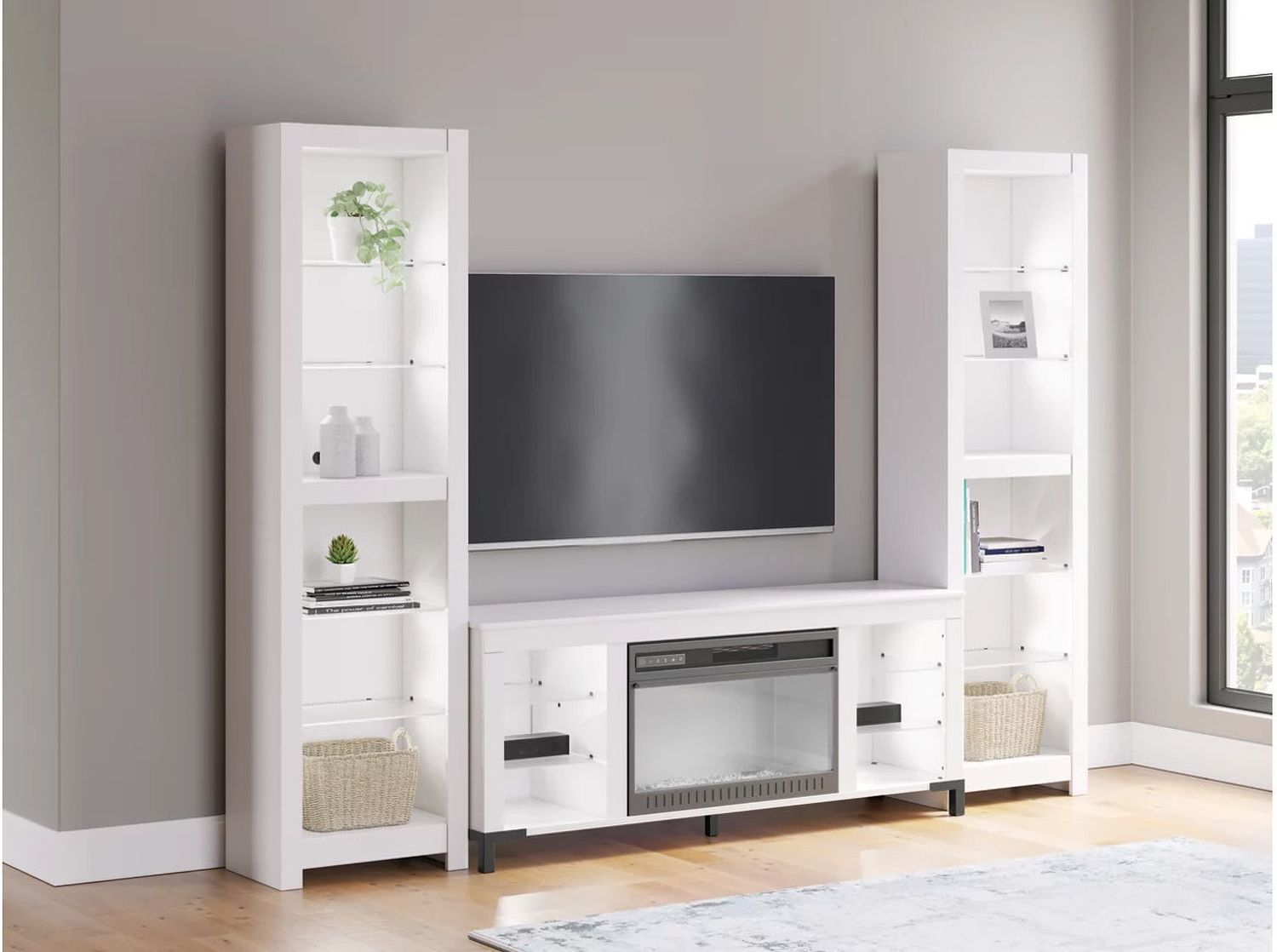 Brollevi 3-Piece Entertainment Center In White W2722W1