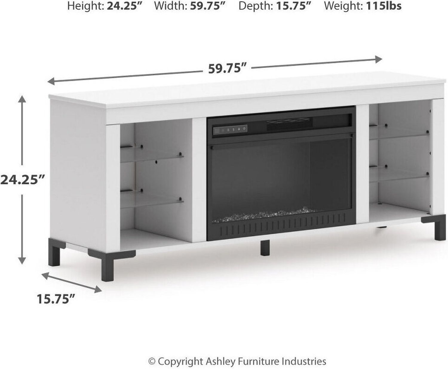 Brollevi 3-Piece Entertainment Center In White W2722W1