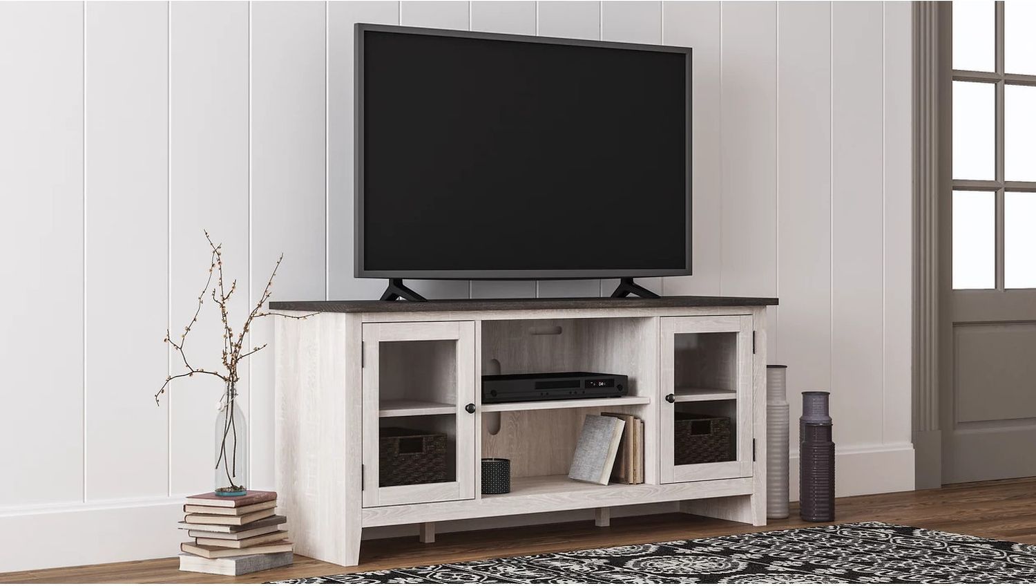 Dorrinson Two Tone 60 Inch TV Stand W28768