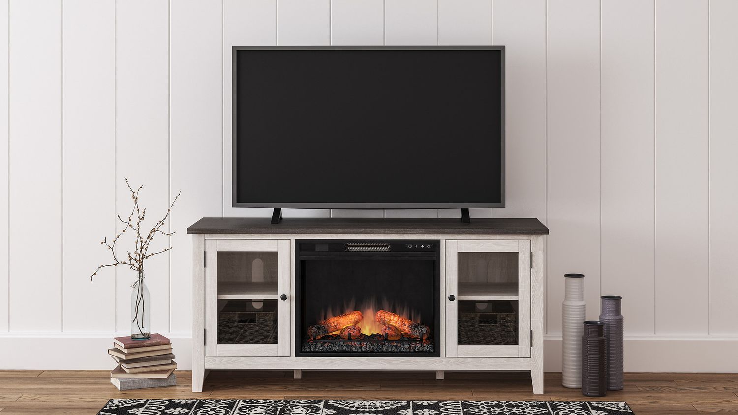 Dorrinson Two Tone 60 Inch TV Stand W28768