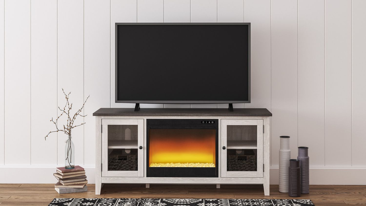Dorrinson Two Tone 60 Inch TV Stand W28768
