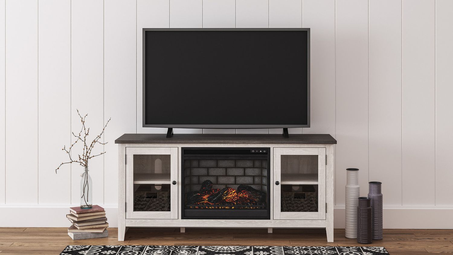 Dorrinson Two Tone 60 Inch TV Stand W28768