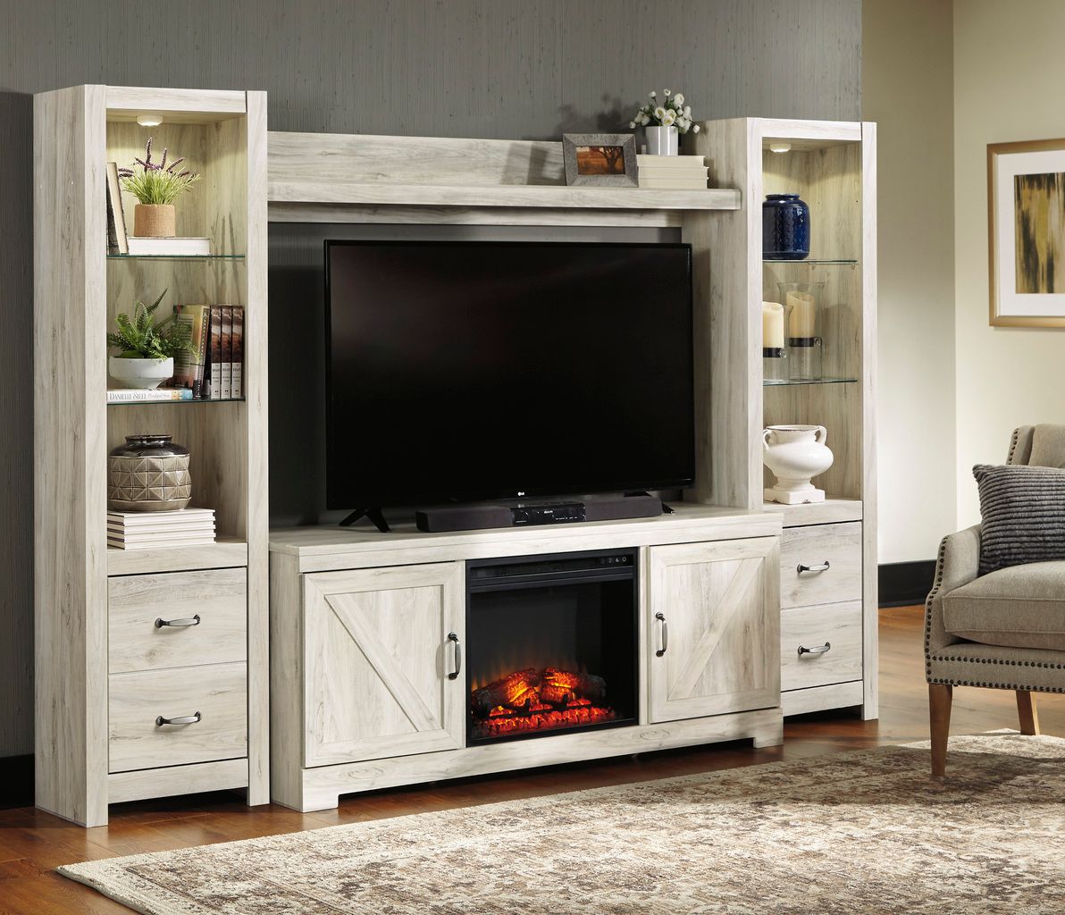 Bellaby Whitewash Similar To Ew0331-168 TV Stand W33168
