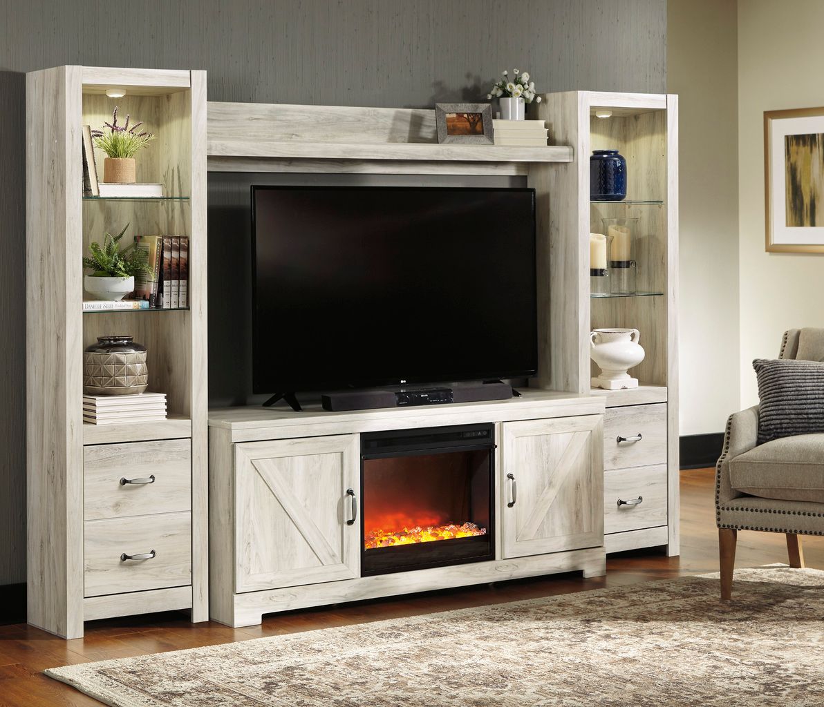 Bellaby Whitewash Similar To Ew0331-168 TV Stand W33168