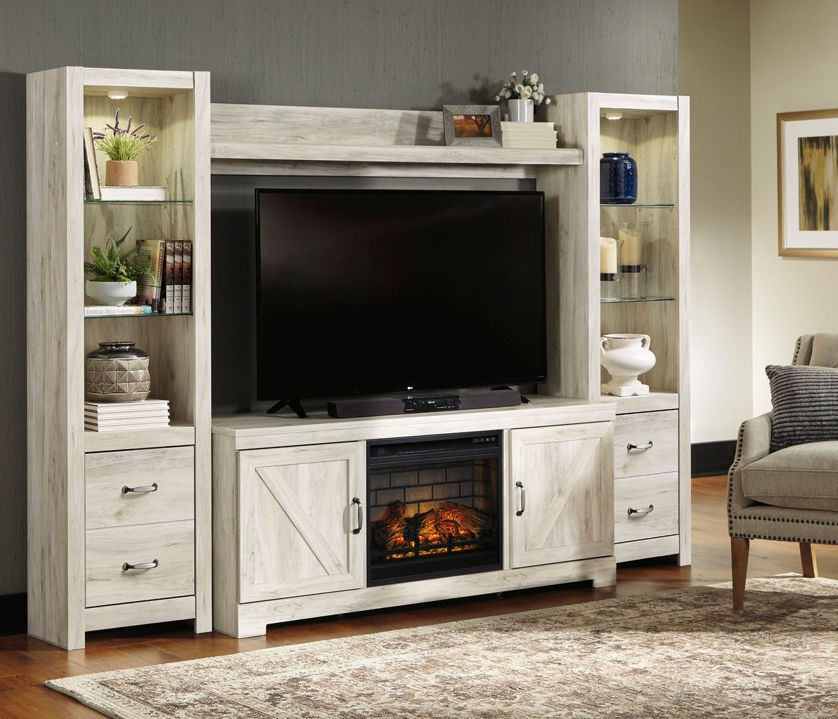Bellaby Whitewash Similar To Ew0331-168 TV Stand W33168