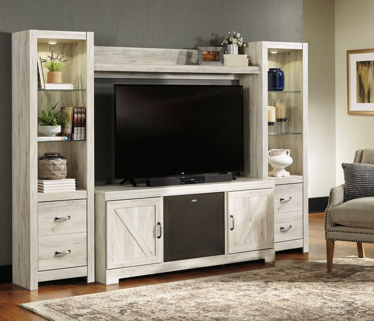 Bellaby Whitewash Similar To Ew0331-168 TV Stand W33168