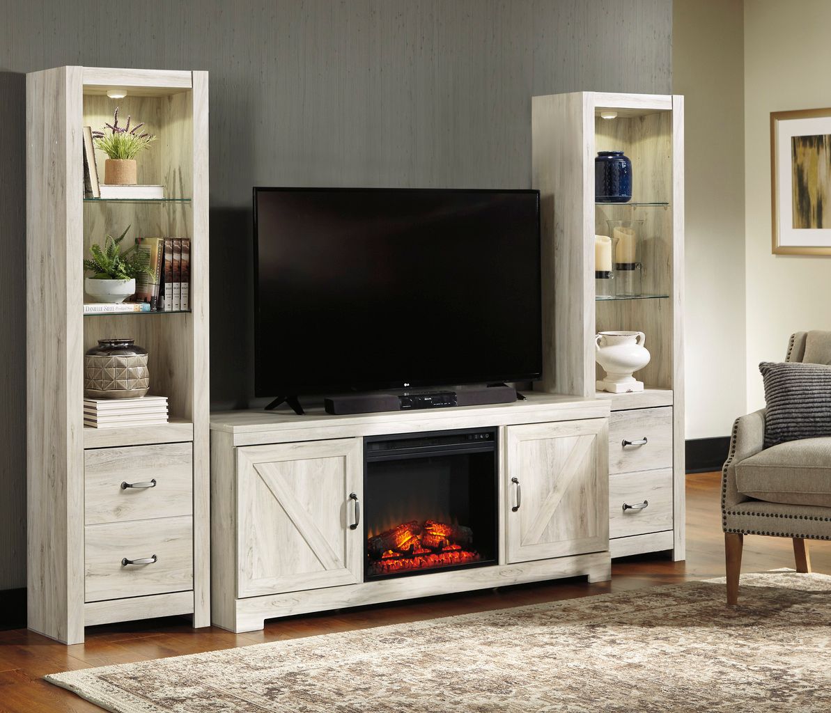 Bellaby Whitewash Similar To Ew0331-168 TV Stand W33168