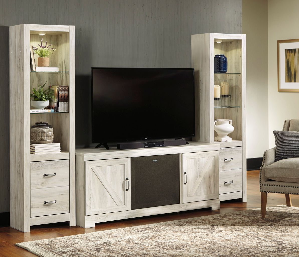 Bellaby Whitewash Similar To Ew0331-168 TV Stand W33168