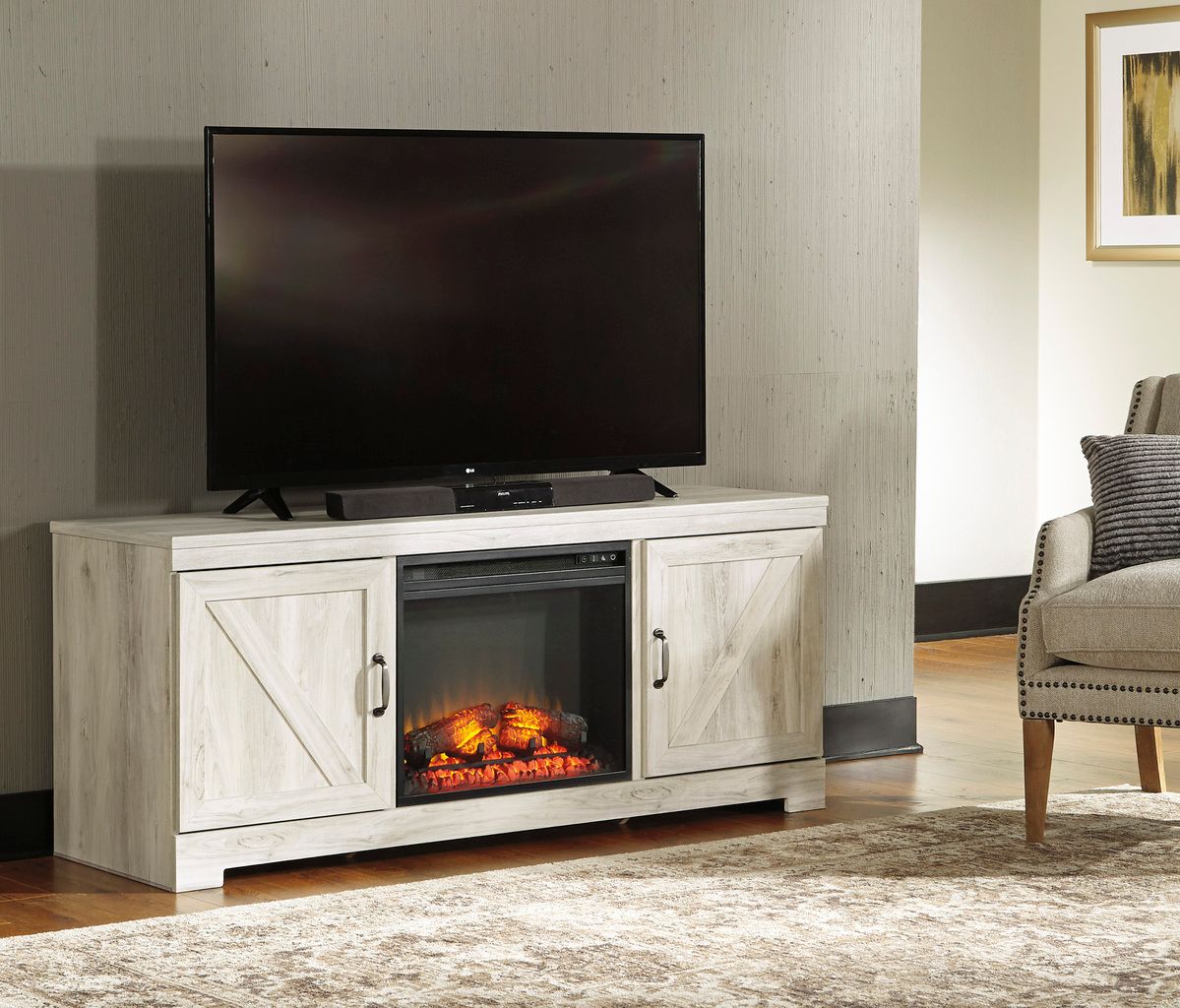 Bellaby Whitewash Similar To Ew0331-168 TV Stand W33168