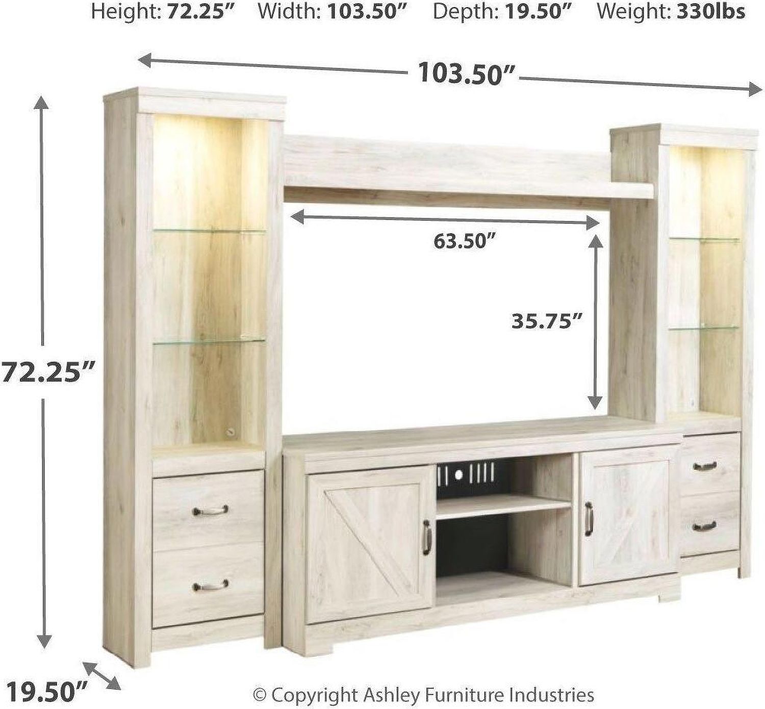 Bellaby 4-Piece Entertainment Center W331W2