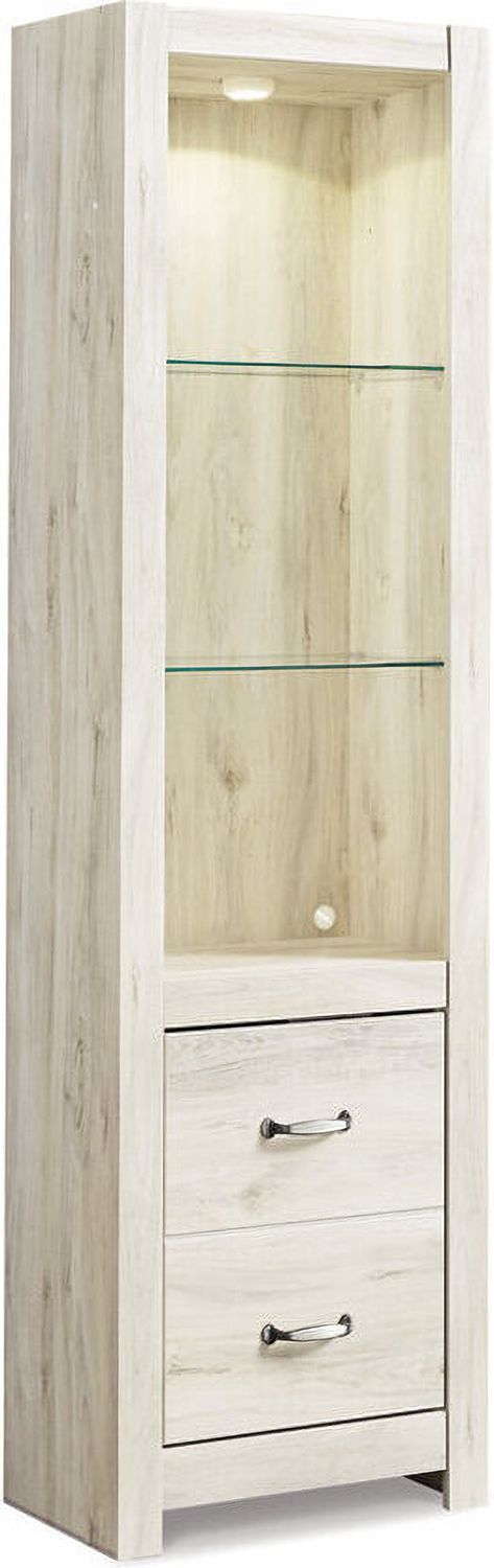 Bellaby 4-Piece Entertainment Center with Fireplace In White Wash W331W5