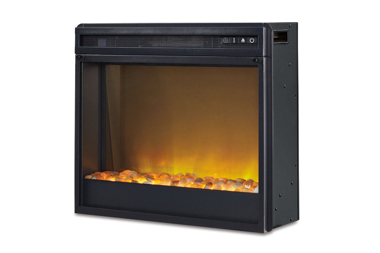Bellaby 4-Piece Entertainment Center with Fireplace In White Wash W331W5