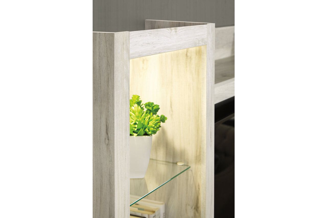 Bellaby 4-Piece Entertainment Center with Fireplace In White Wash W331W5