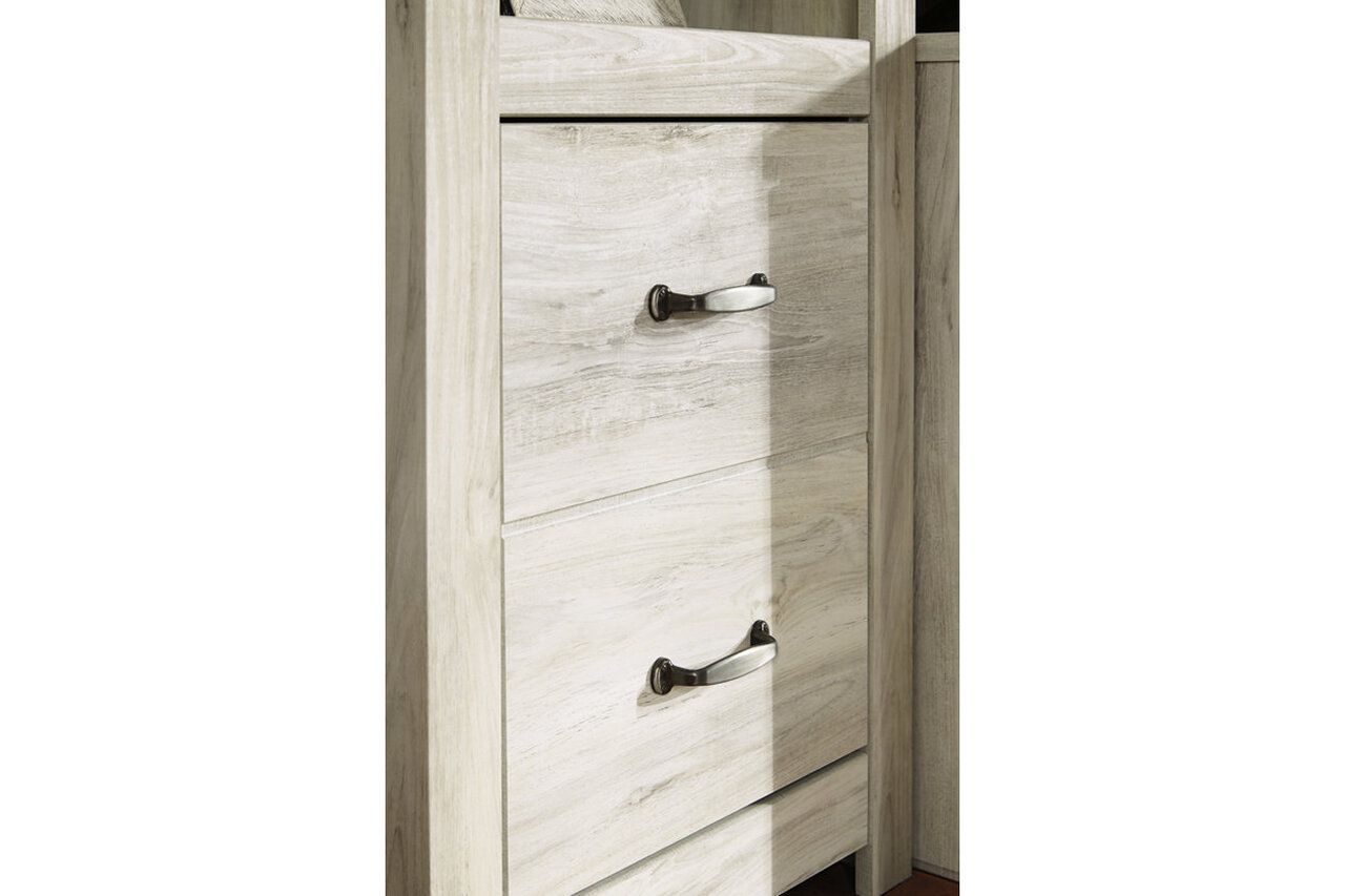 Bellaby 4-Piece Entertainment Center with Fireplace In White Wash W331W5