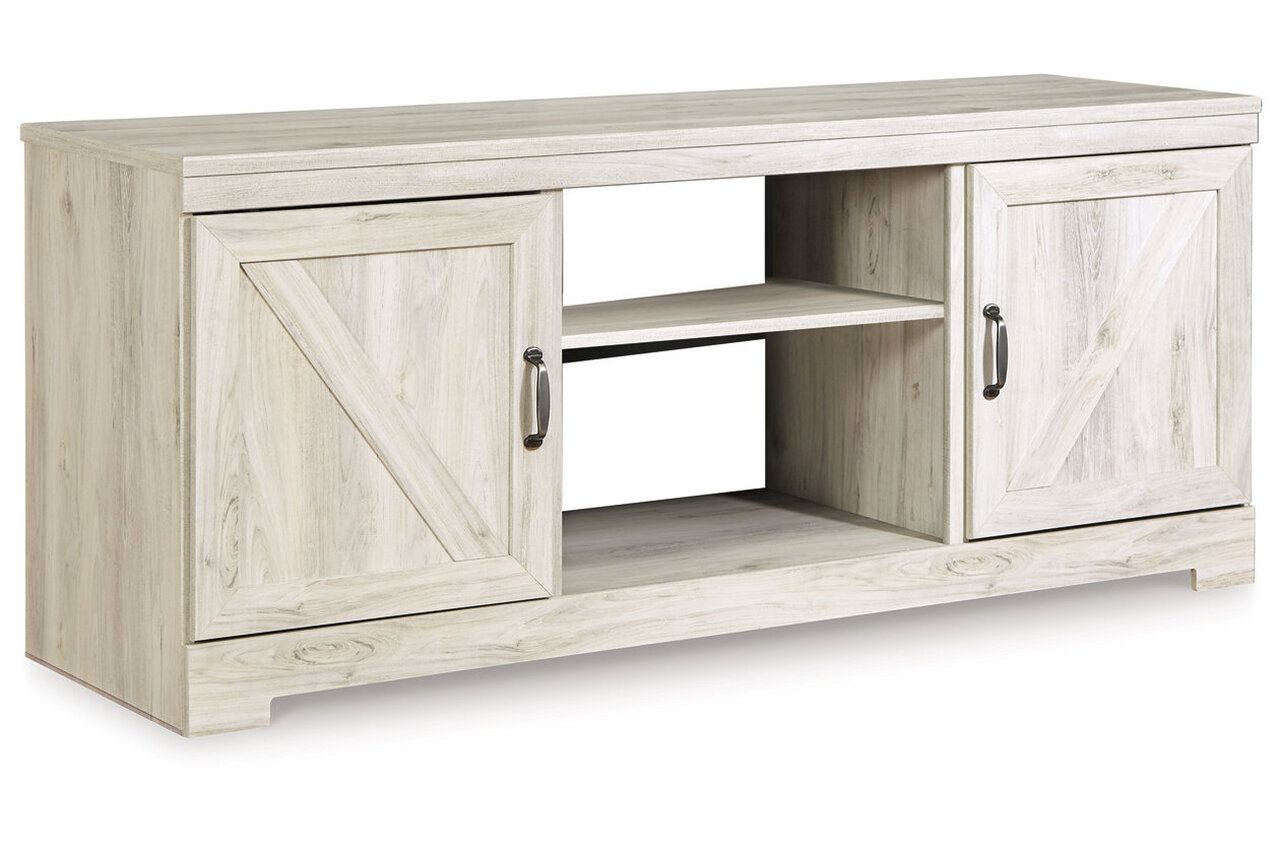 Bellaby 4-Piece Entertainment Center with Fireplace In White Wash W331W5