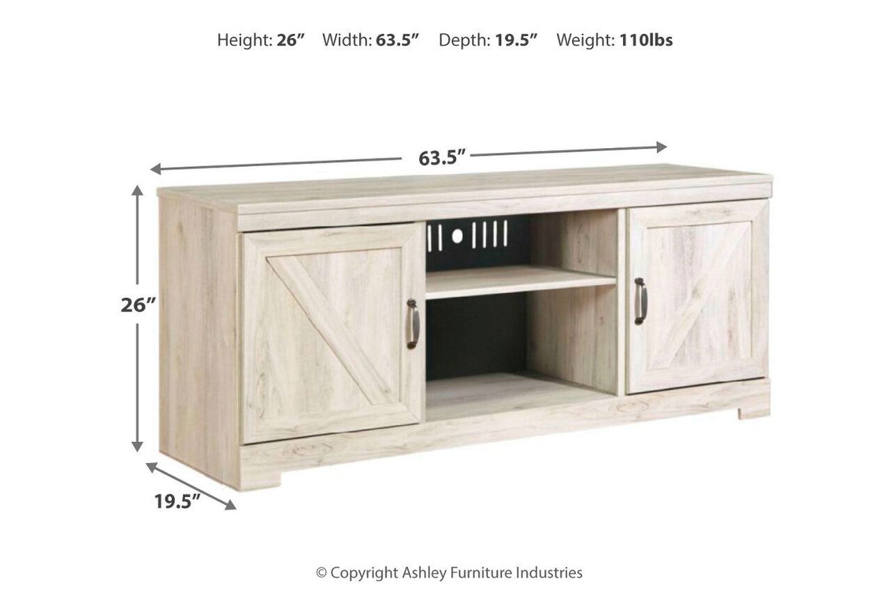 Bellaby 4-Piece Entertainment Center with Fireplace In White Wash W331W5
