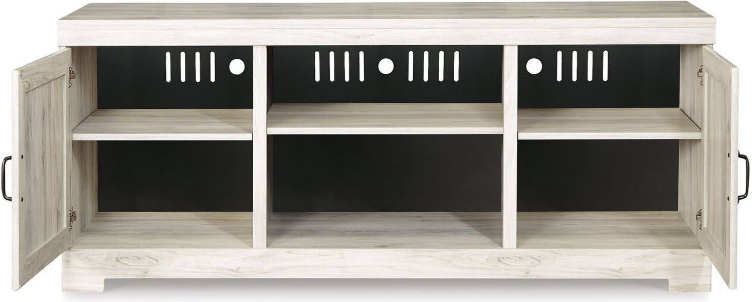 Bellaby 4-Piece Entertainment Center with Electric Fireplace In White Wash W331W8