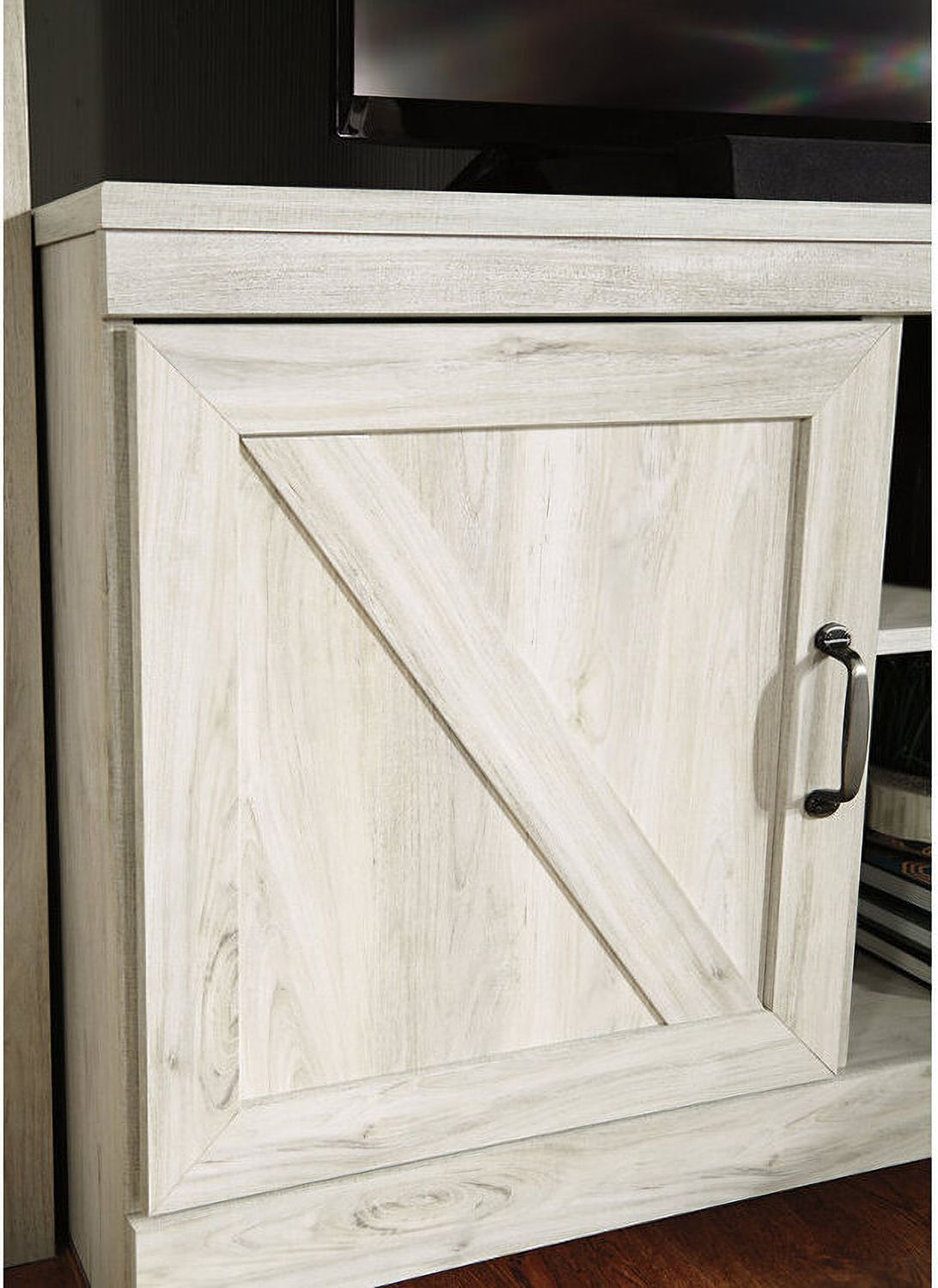 Bellaby 63" TV Stand with Electric Fireplace In White Wash W331W9