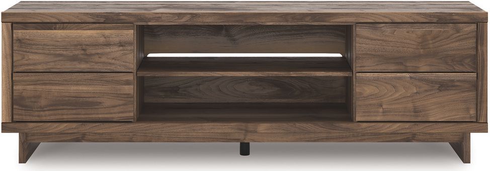 Zadilyn 72 Inch TV Stand with Electric Fireplace In Brown W3367W1