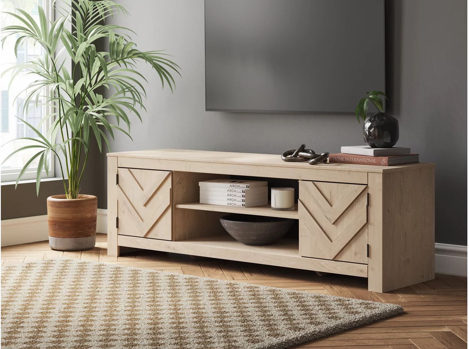 Cayboni 71 Inch TV Stand In Tan W378768
