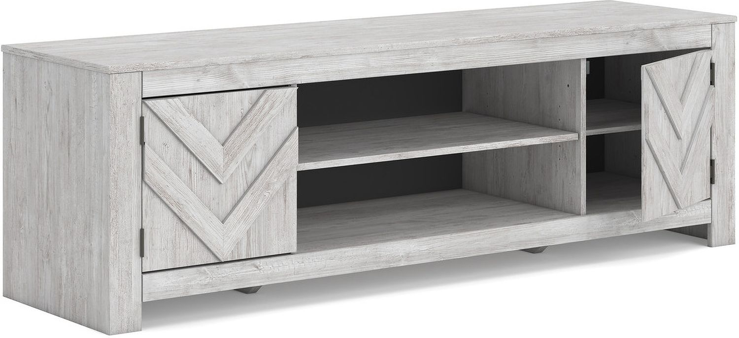 Cayboni 71 Inch TV Stand In White Wash W378868