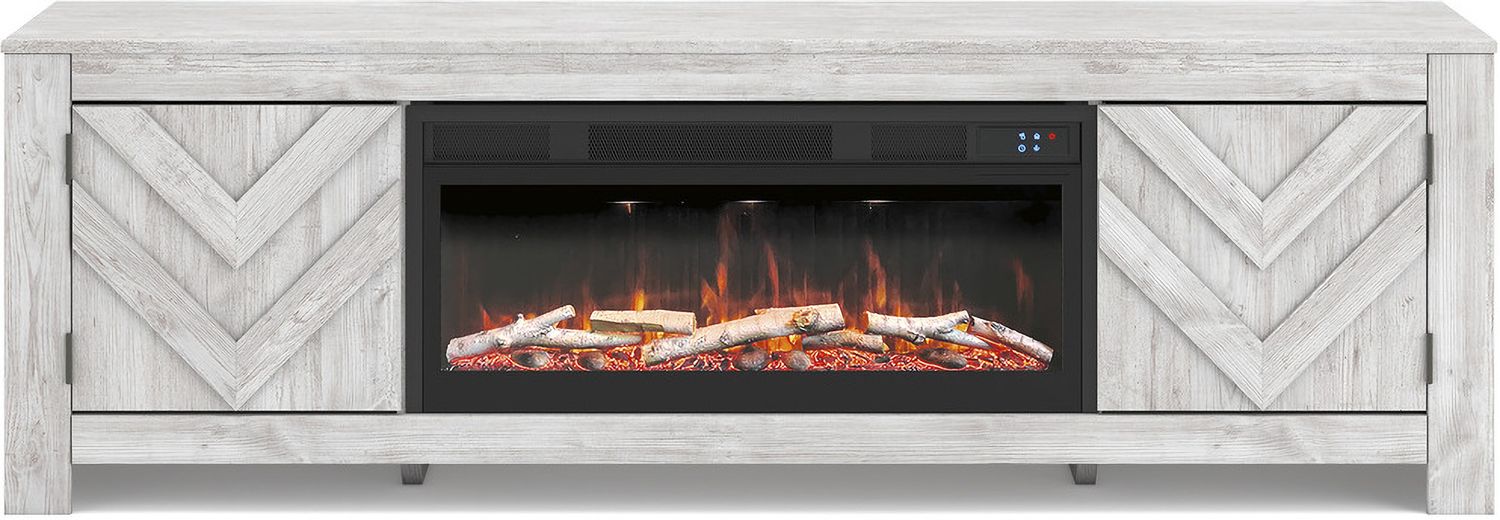 Cayboni 71 Inch TV Stand In White Wash W378868