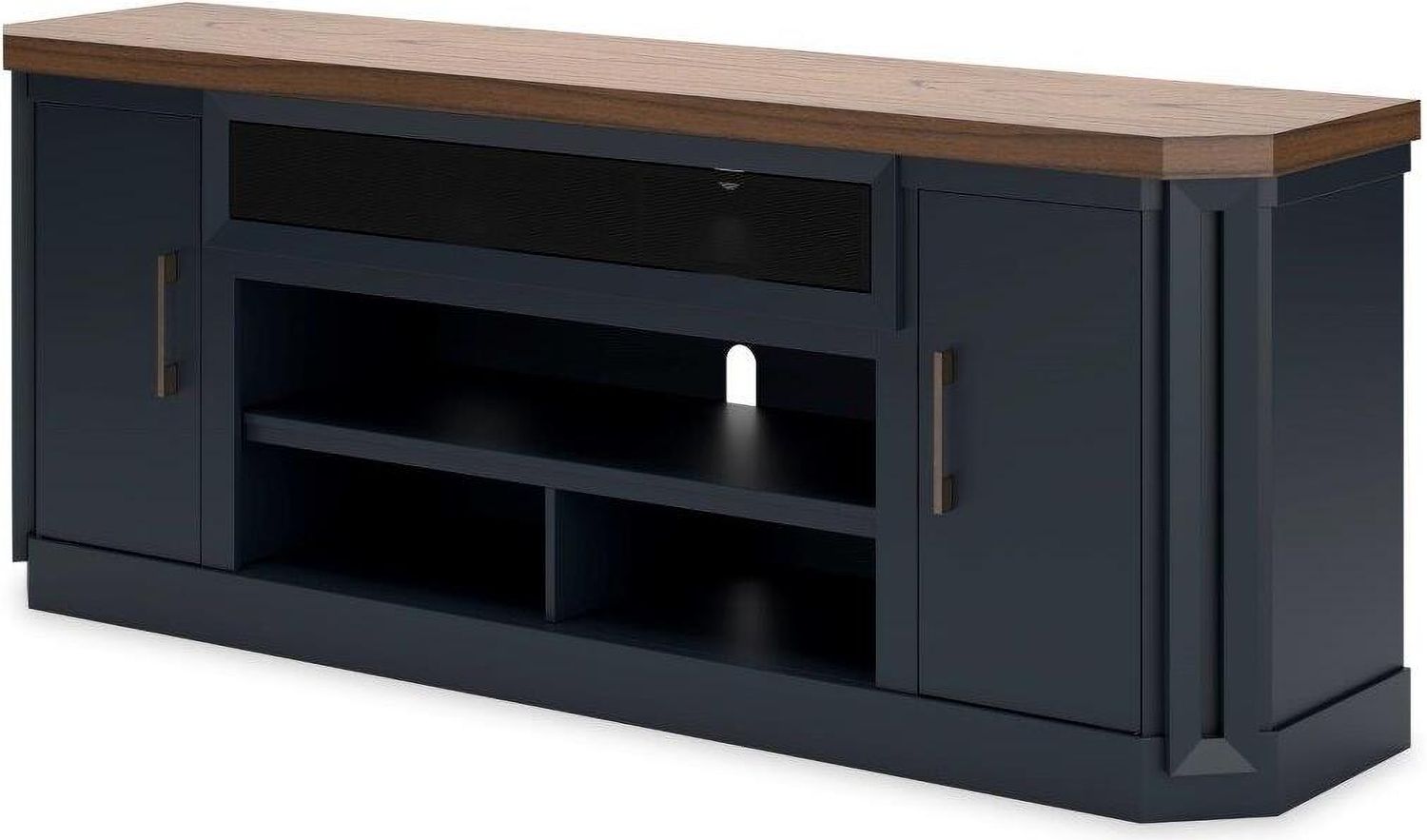 Landocken Brown And Blue Xl Tv Stand With Fireplace Option W40268