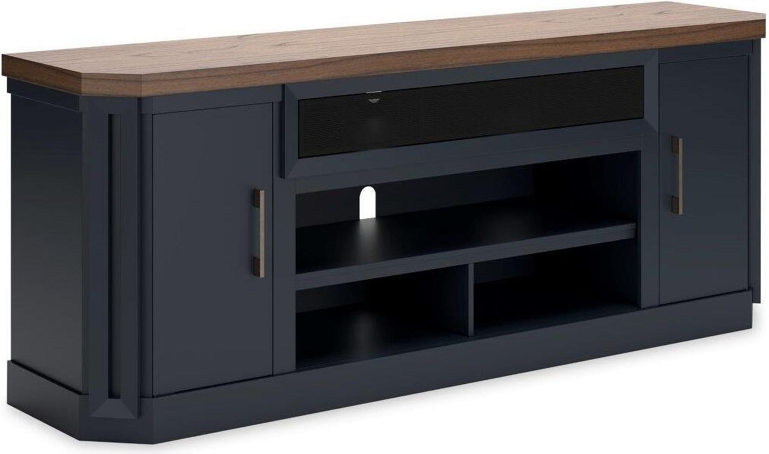 Landocken Brown And Blue Xl Tv Stand With Fireplace Option W40268