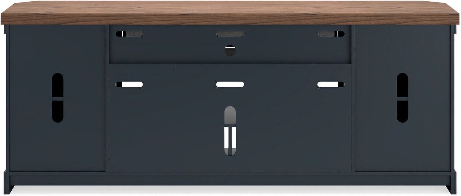 Landocken 83" TV Stand with Electric Fireplace In Two-tone W402W1